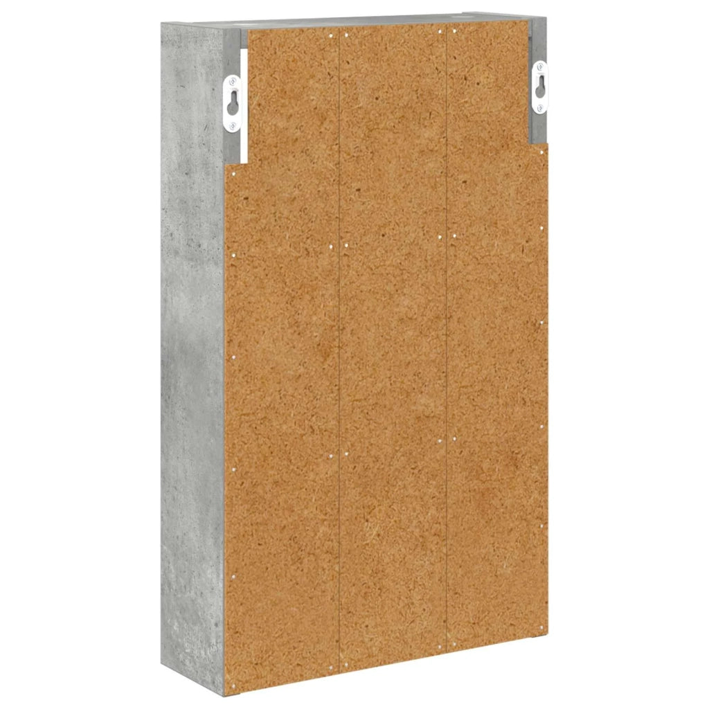Armadio da bagno a muro Grigio Cemento 30 x 10 x 50 cm