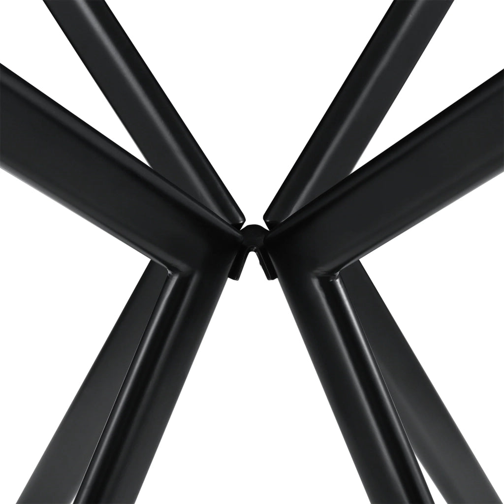 Tavolo da pranzo/cucina per 2 persone MDF e metallo 60 cm x 60 cm nero 03_0004116