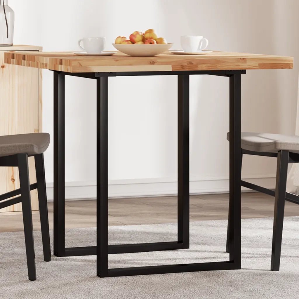 Piano Tavolo Quadrato 80x80x4 cm in Legno Massello di Acacia 4008728