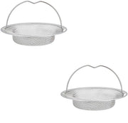 Struzzo per Lavandino - Filtro Anticlog - Ideale per Cucina e Bagno - Rvs - 2 Pezzi - Protezione Effettiva Contro l'Accumulo di Rifiuti