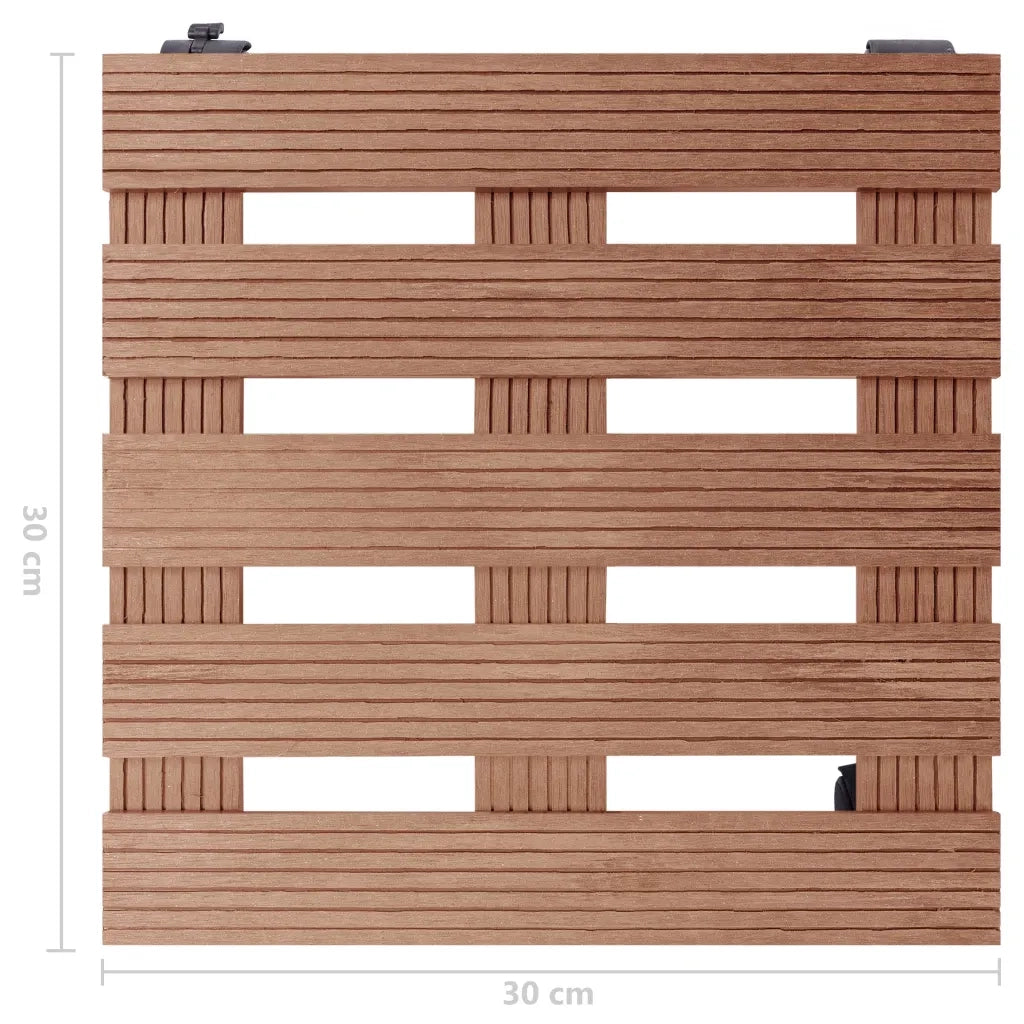 Carrelli Porta Piante 4 pz Marroni 30x30x7,5 cm WPC cod mxl 58256
