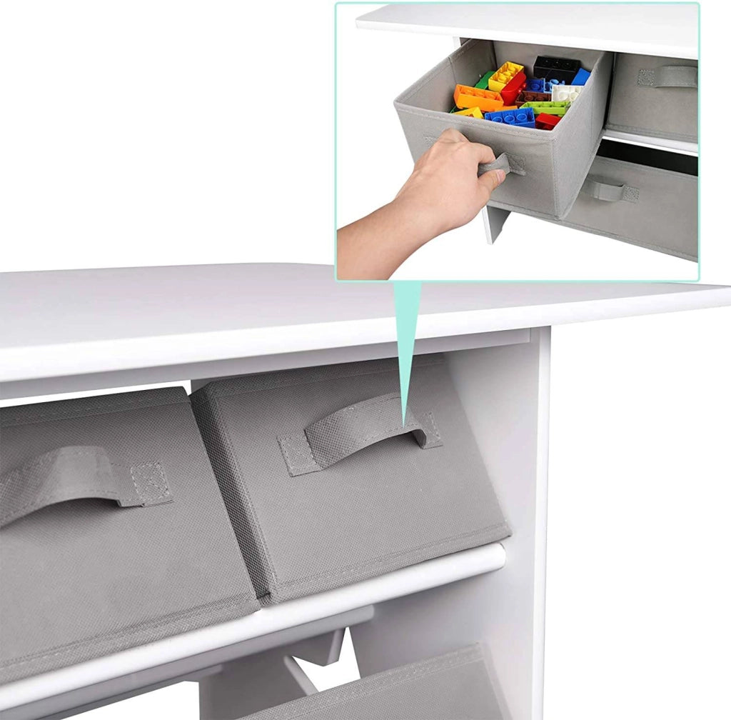 Dinette per bambini con 3 cestelli portaoggetti in legno 19_0000178