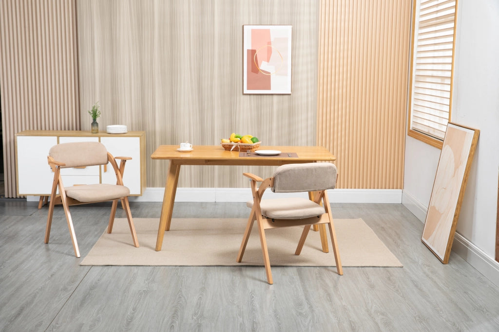 SEDIA PIEGHEVOLE CON BRACCIOLI E SEDUTA IMBOTTITA SET DA 2 KHAKI