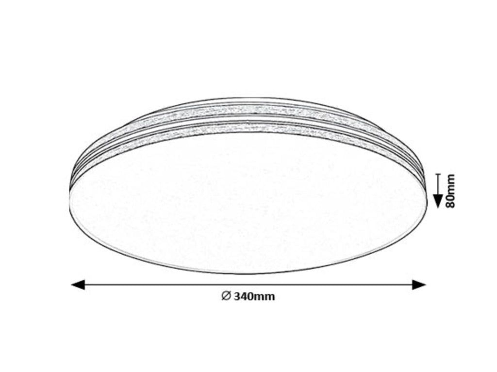 Plafoniera LED Rabalux Oscar2 rotonda bianca 34cm 18W