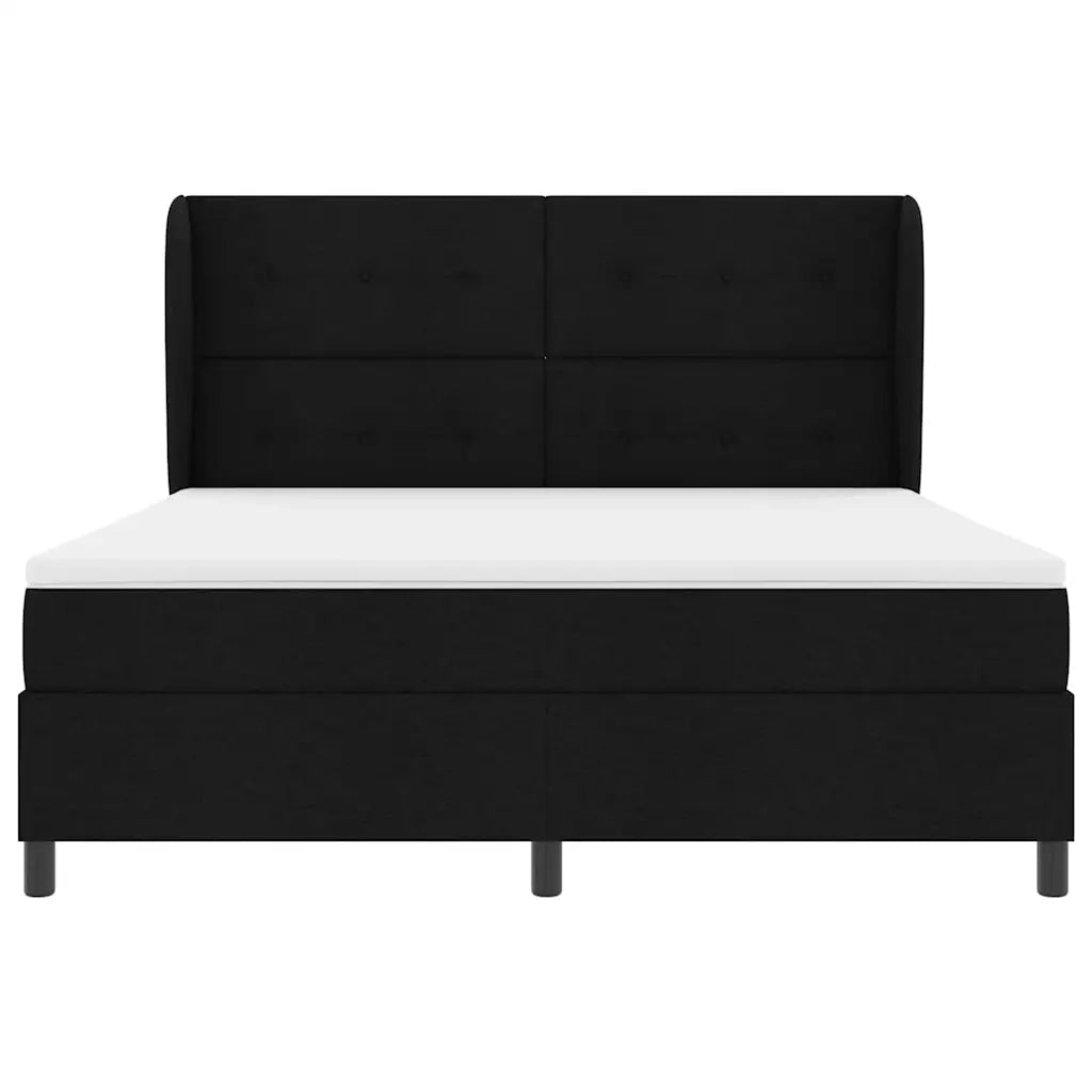 Letto a molle con materasso Nero 180 x 200 cm Tessuto 3340580