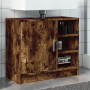Mobile Lavabo-Armadietto da bagno Rovere Fumo 63x29x55 cm in Legno Multistrato 322111