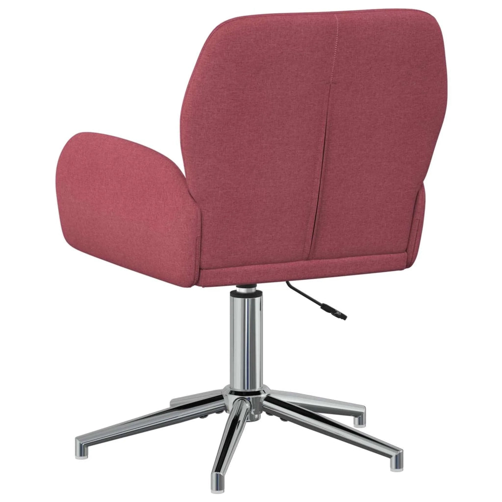 Sedia da scrivania girevole 54 x 58 x 90 cm Rosso Vino Tessuto 42034339