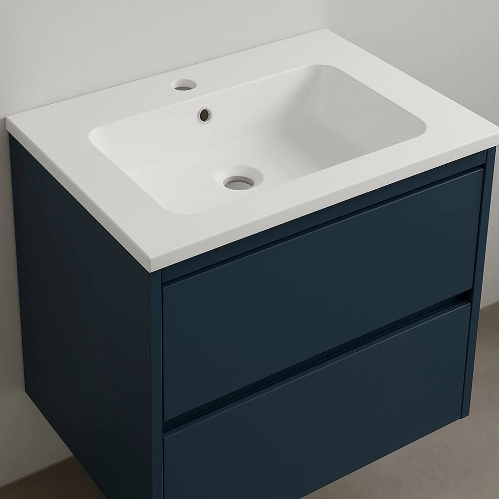 Lavabo ad incasso in mineral marmo dimensioni cm 61x46 per mobile bagno *** confezione 1