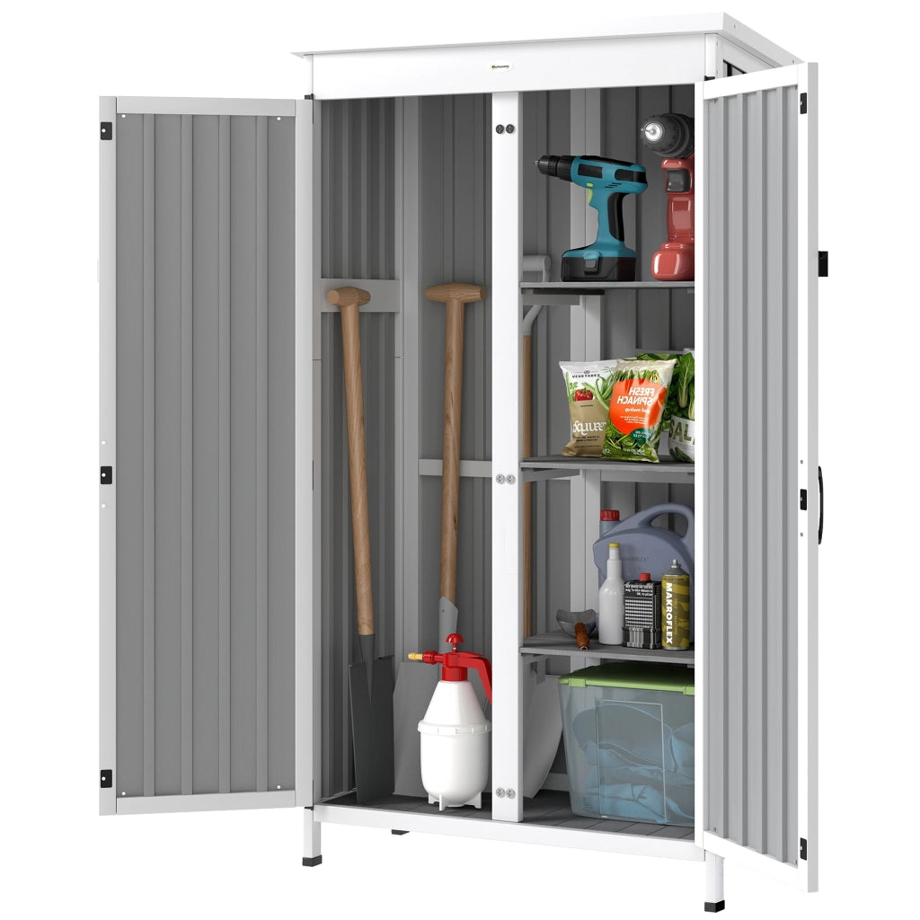 Armadio da Giardino in Legno e Acciaio ¨C zephmum ¨C Nero 94x43x166cm