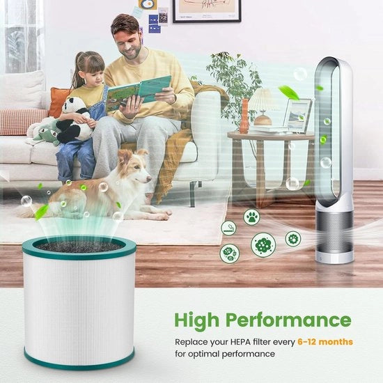 Filtro di sostituzione per l'aria per condizionatori Dyson Pure Cool Link TP01, TP02, TP03, BP01, 2 pezzi