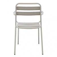 Sedia Bristol Impilabile 51x52x81 h cm in Acciaio Tortora