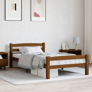 Giroletto senza Materasso Ambrato Legno Massello Pino 90x200 cm 322075