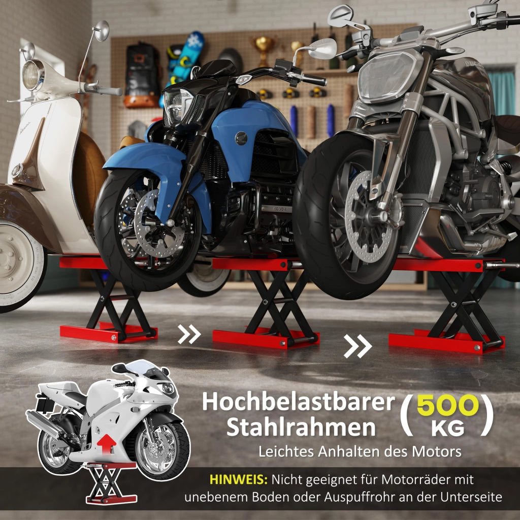 Sollevatore per moto ¨C zephmum ¨C 500 kg, regolabile 100-370 mm