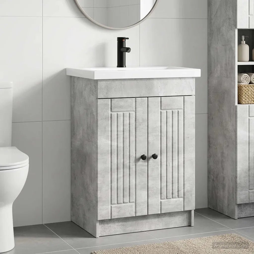 Set di mobili per il bagno Grigio Cemento 78,5 x 37,5 x 81 cm 3404197