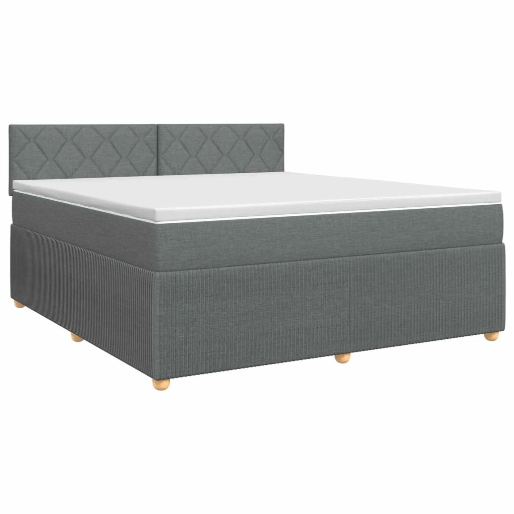 Letto box spring con materasso Grigio Scuro 160 x 200 cm 3451511