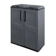 Contenitore per Rifiuti Alfred, Pattumiera Capacità 220 (110 per Sacco) Made in Italy, 68x37x84h cm Grigio
