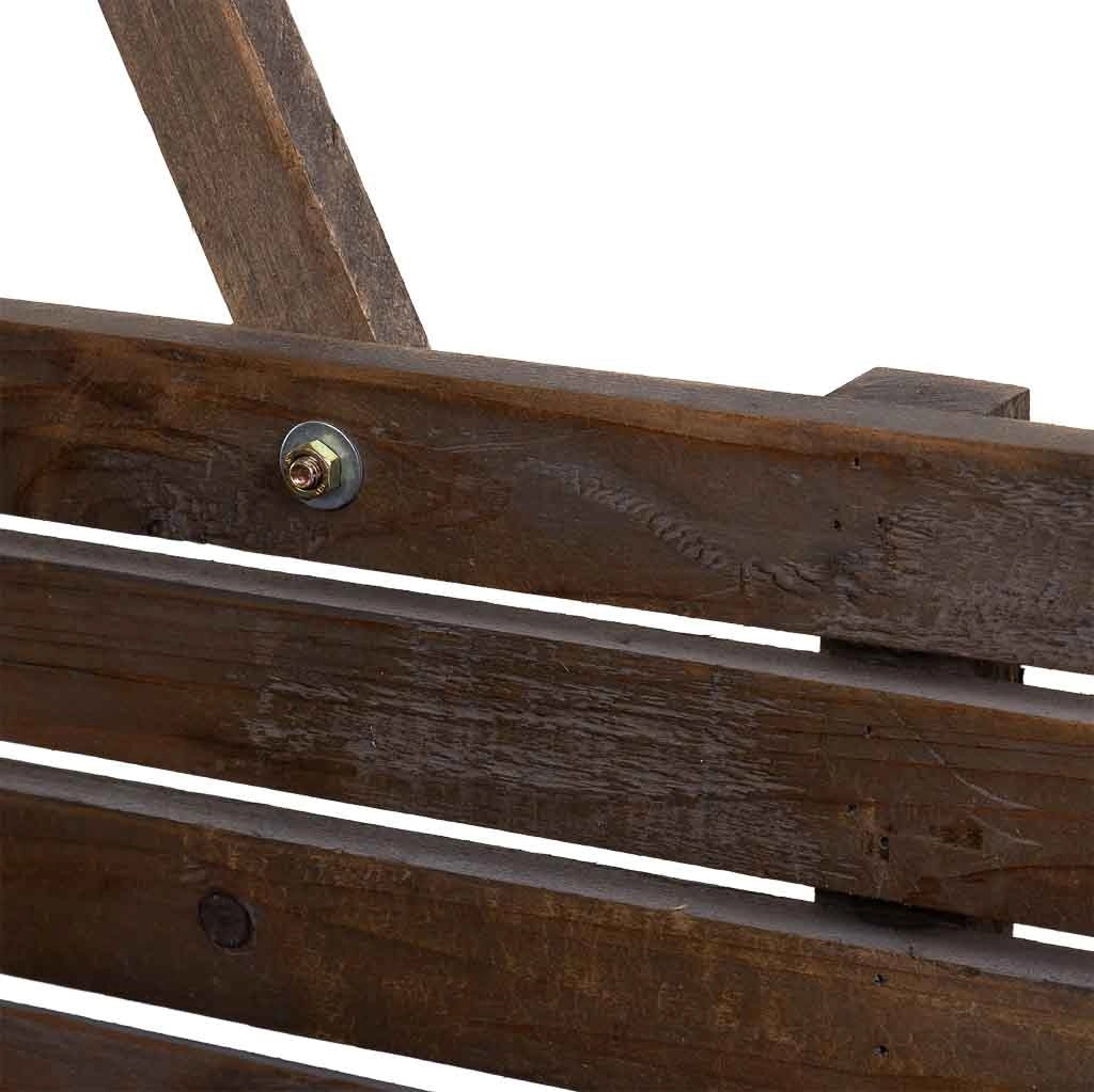 2 cestini in legno con manici pieghevoli 61,5x38x43h- 59x27x35,5h cm