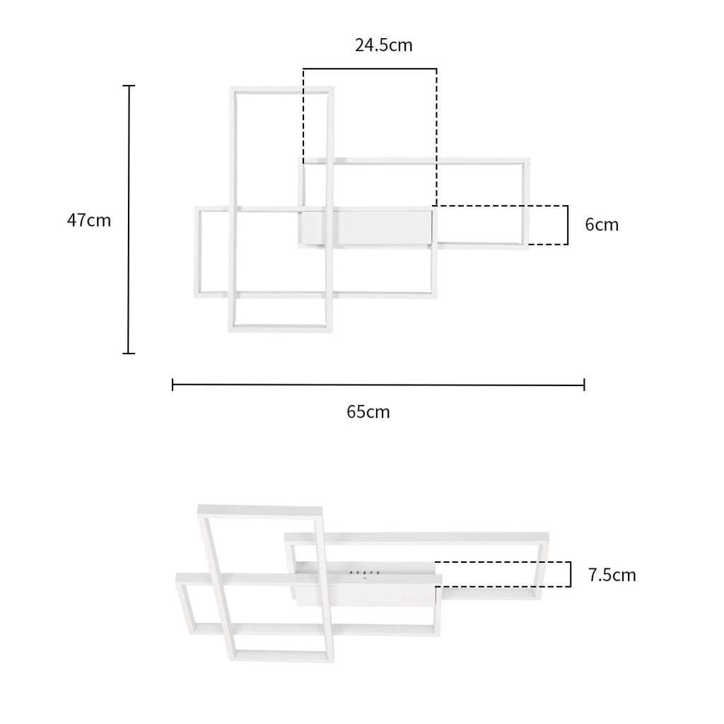 ZMH Lampada da soffitto LED geometrica moderna multifunzione anche parete