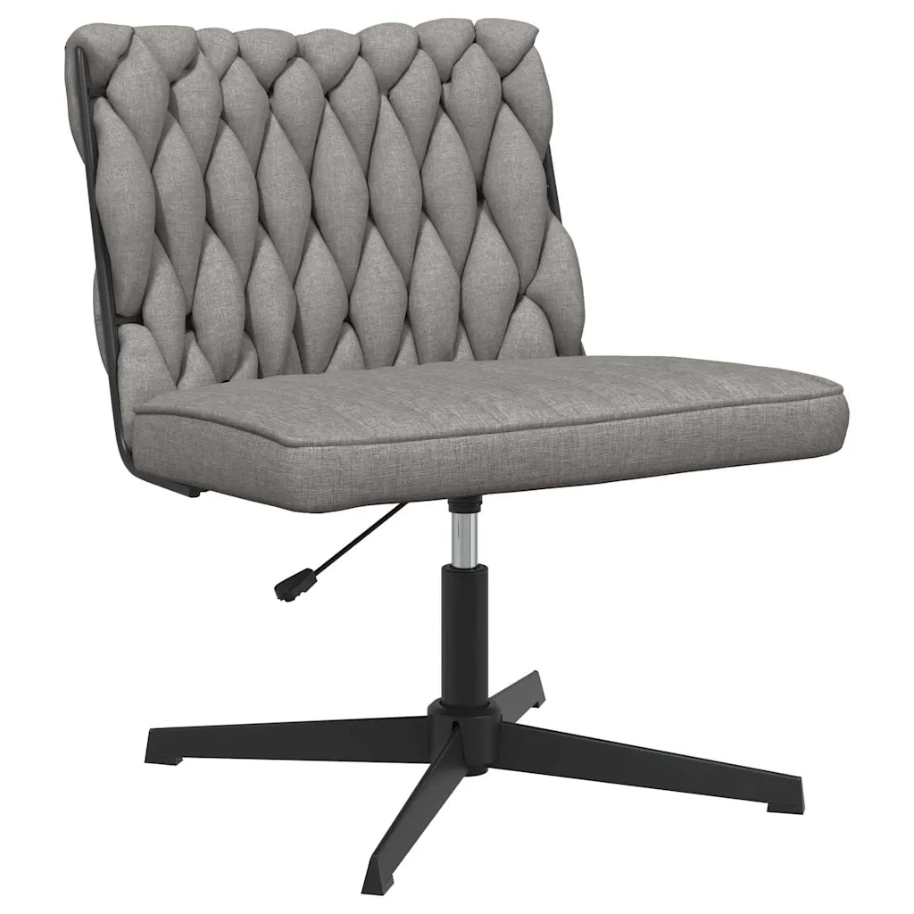 Sedia da Ufficio Girevole Grigio Chiaro in Tessuto 4105401