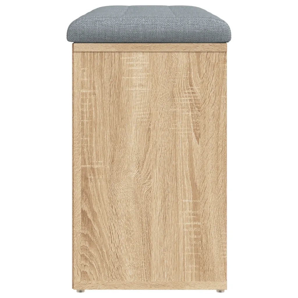 Panca-Sgabello Scarpiera Rovere Sonoma 82x32x50 cm Legno Agglomerato