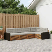Set di divani da esterno 5 pcs Naturale e Grigio Chiaro 3383364