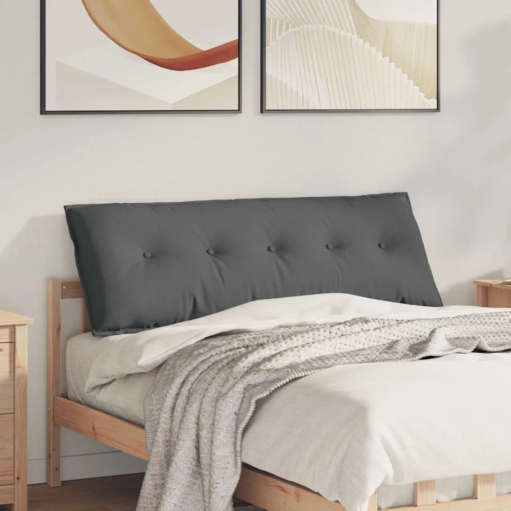 Cuscino per Schiena Grigio scuro 140 x 19 x 50 cm Tessuto