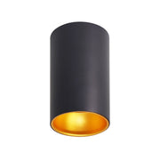 Plafoniera tubo nera oro 1 luce GU10 15W Candellux