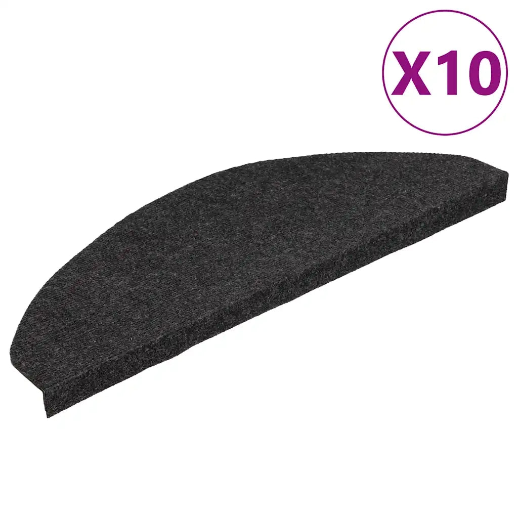 Tappetini Autoadesivi per Scale 10pz Neri 65x22,5x3,5 cmcod mxl 103423