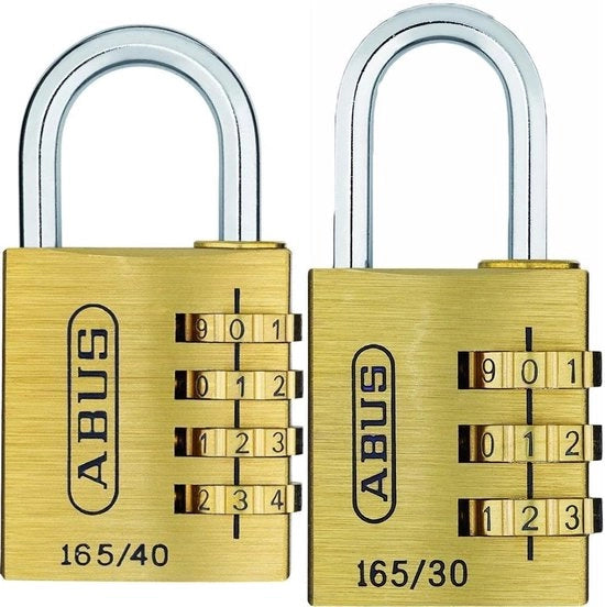 Cassaforte con combinazione personalizzabile - 165/40 & 165/30 - Cassetto in ottone con serratura a combinazione personalizzabile - Chiusura di valigia / cassaforte - Livello di sicurezza ABUS 4 & 3 - Ottone