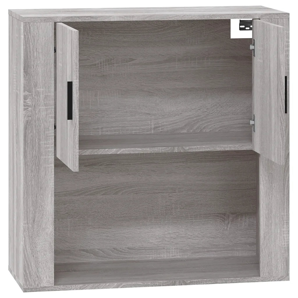 Pratico mobile contenitore a parete 80 x 33 x 80 cm realizzato in legno composito Sonoma grigio 02_0048279