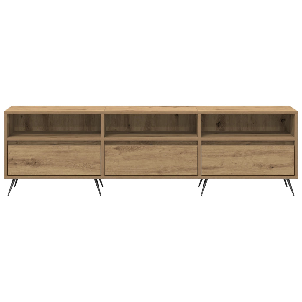 Mobile TV in rovere artigianale 150x30x44,5 cm in legno ingegnerizzato