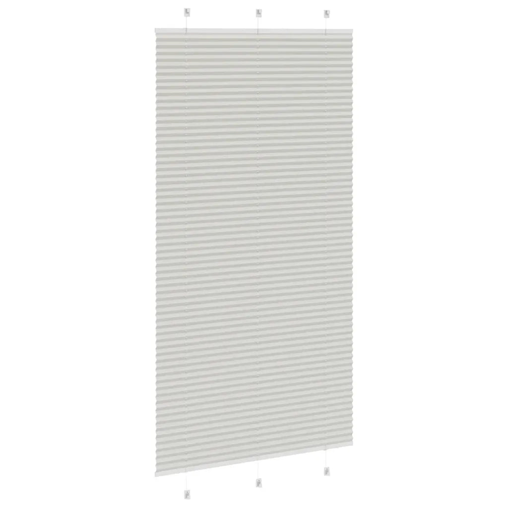 Tenda Plissettata Grigio Chiaro 105x200 cm Larghezza Tessuto