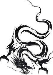 197 x 142 pollici Sticker acqua resistente universale nero - Decorazione Totem Drago.