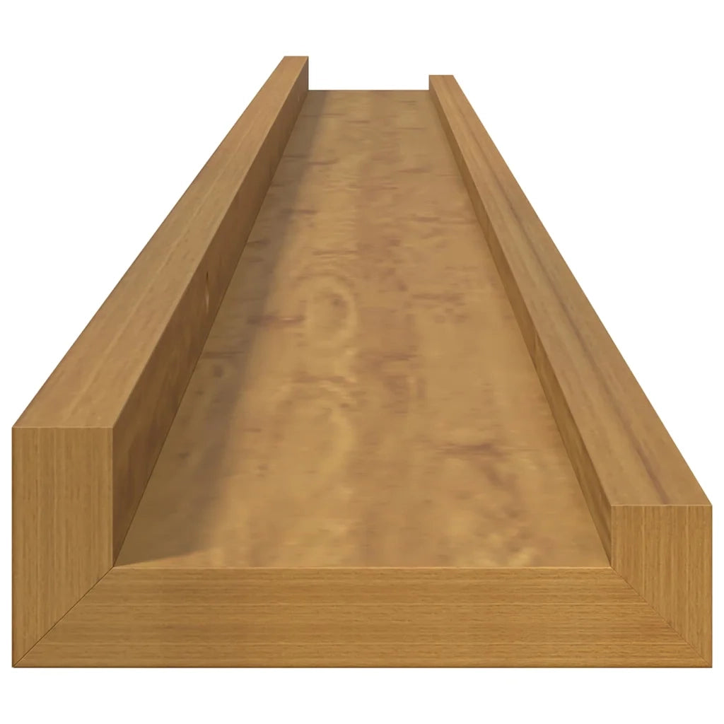 Scaffale da parete 2 pcs Beige 100 x 9 x 3 cm Legno multistrato