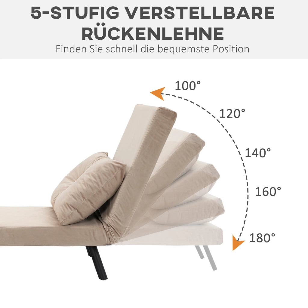 POLTRONA LETTO 63 x 73 x 81 cm Beige in poliestere