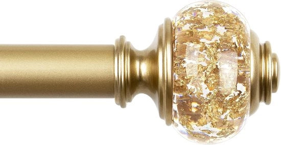 Telaio di tenda scorrevole 80 a 365 cm in oro con finiture trasparenti - Ideale per la decorazione delle finestre nelle camere da letto