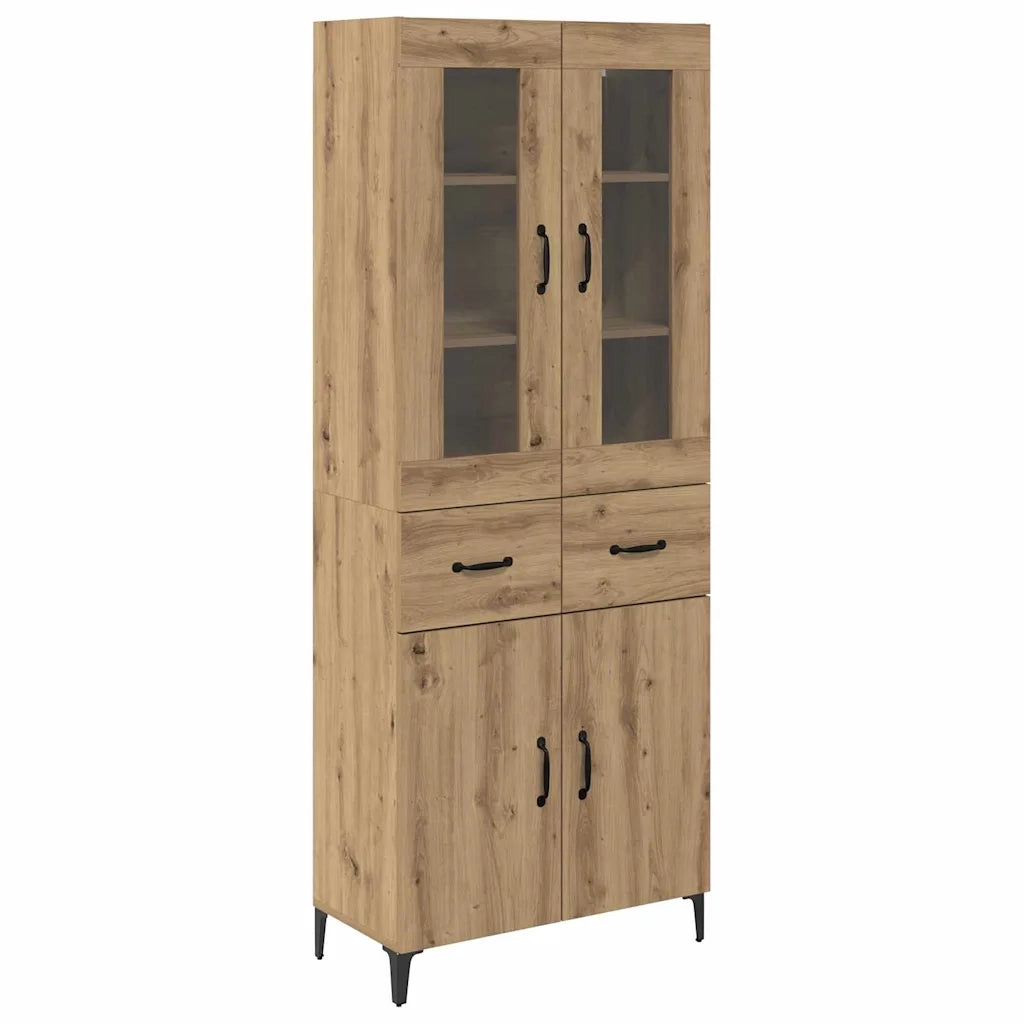 Credenza con Cassetto-Buffet-Armadio da cucina Rovere artigianale 69,5 x 34 x 180 cm 462307