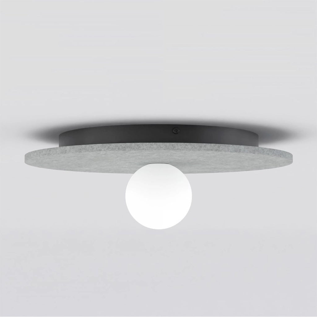 Lampada da soffitto CALMA in feltro grigio