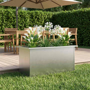 Fioriera da giardino con LED Argento 40 x 80 x 40 cm 8008162