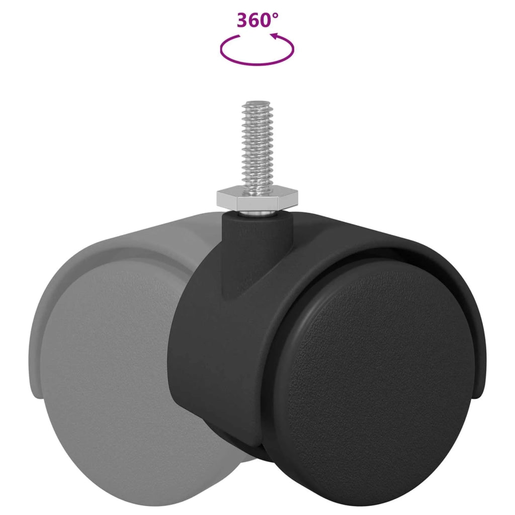 Ruote 12 pz Nero 40,1 x 37,8 mm PP e Ferro CFW9738685
