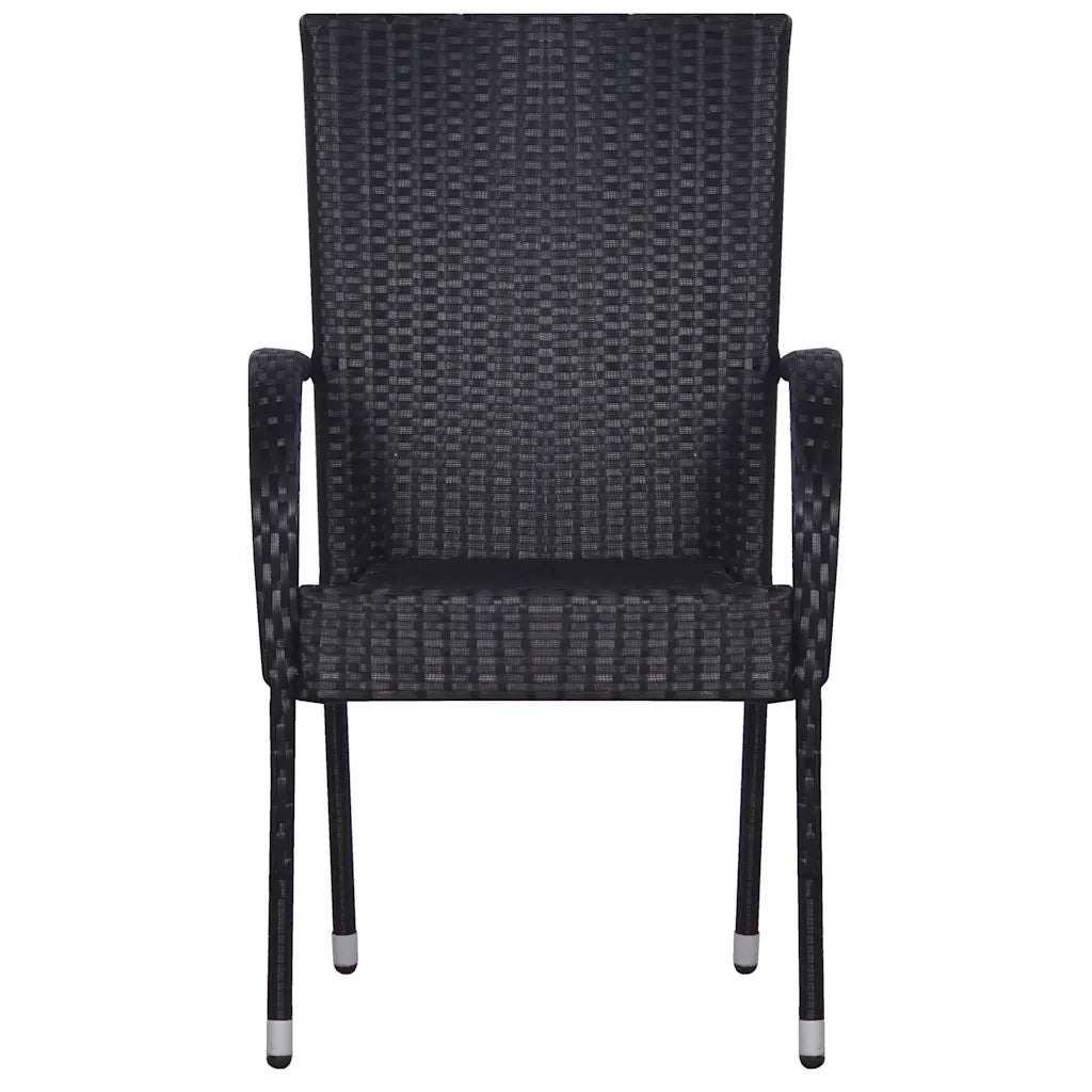 Set Mobili da Pranzo per Giardino 3 pz | Set Salotto da Giardino Nero