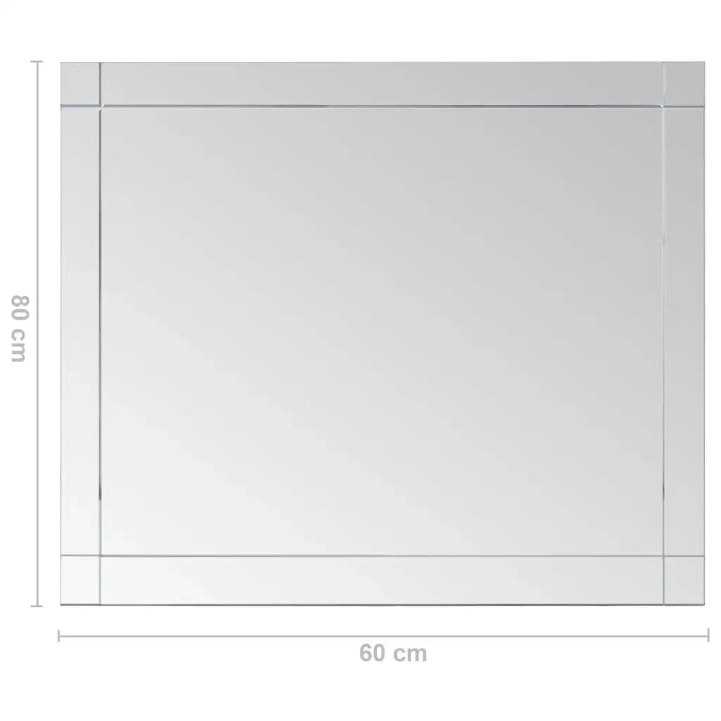 Specchio da Parete-Specchio a Muro-Specchio Decorativo 80x60 cm in Vetro