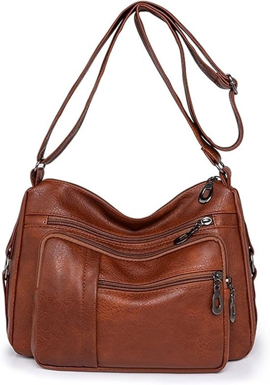 Borsa con cinturino regolabile, spalla in pelle PU, borsa impermeabile per viaggi, shopping, lavoro e uso quotidiano