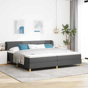 Letto a molle con materasso Grigio scuro 200 x 200 cm Tessuto 3340172