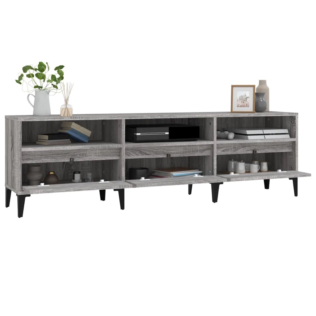Mobile Porta TV-Mobile per TV-Credenza TV Grigio Sonoma 150x30x44,5 cm Legno Multistrato 725266