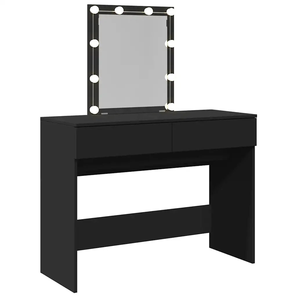Toeletta con LED Nero 100x40x130 cm