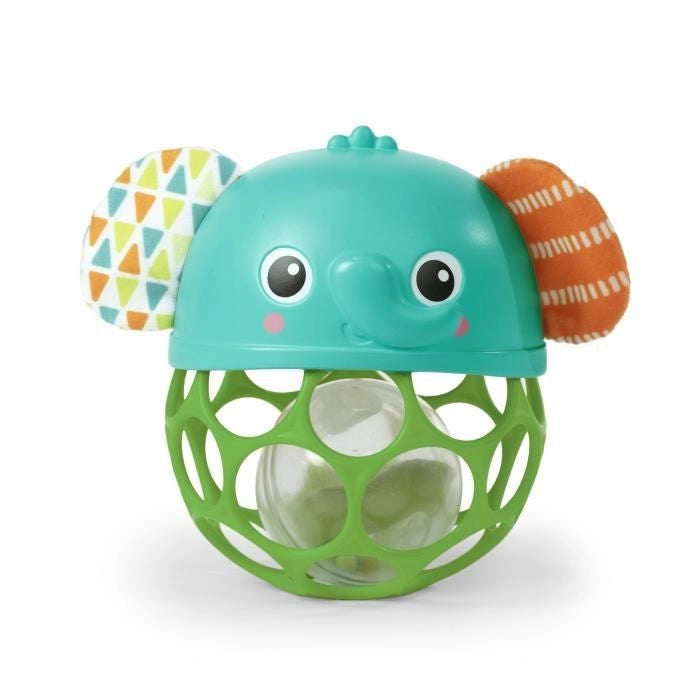 Sonaglio musicale luminoso - BRIGHT STARTS - Giggle & Glow - Giocattolo elefante - Oball facile da impugnare - Neonato+ - Unisex