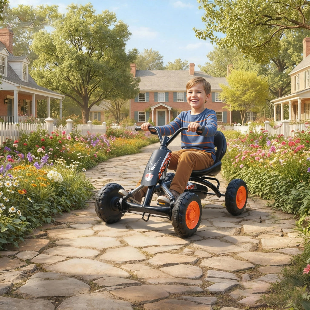 Kart a pedali per bambini ¨C zephmum ¨C nero 84x54x56 cm