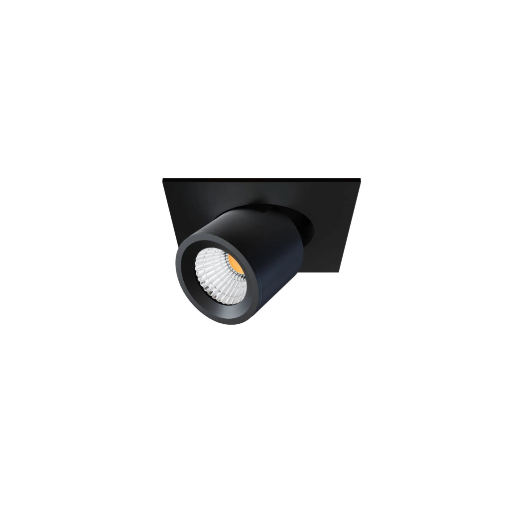 Nano Oxo Faretto LED da incasso quadrato orientabile 4W 45° Tecnologia Switch CCT 2700K 3200K 4000K Finitura Nero Opaco design moderno professionale