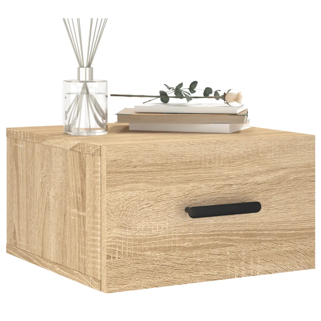 Comodino a Muro Rovere Sonoma 35x35x20 cm 829842